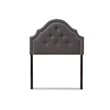 Cora Upholstered Twin Headboard in Dark Gray