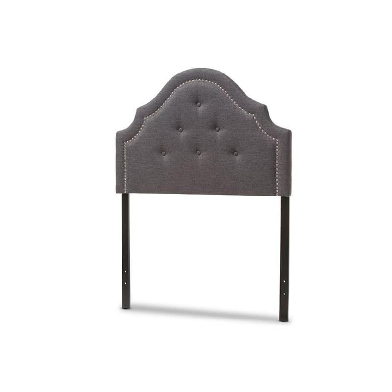 Cora Upholstered Twin Headboard in Dark Gray