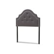 Cora Upholstered Twin Headboard in Dark Gray