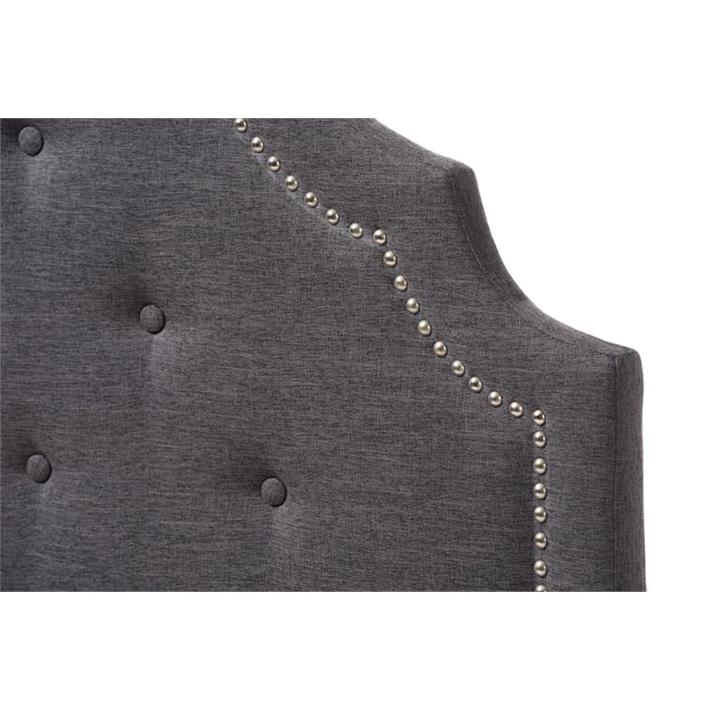 Cora Upholstered Twin Headboard in Dark Gray