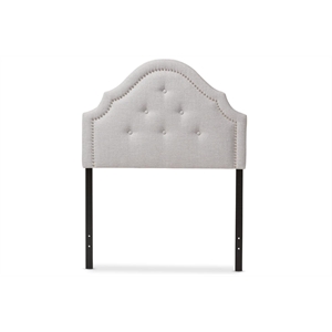 Cora Upholstered Twin Headboard in Grayish Beige