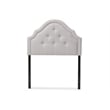 Cora Upholstered Twin Headboard in Grayish Beige