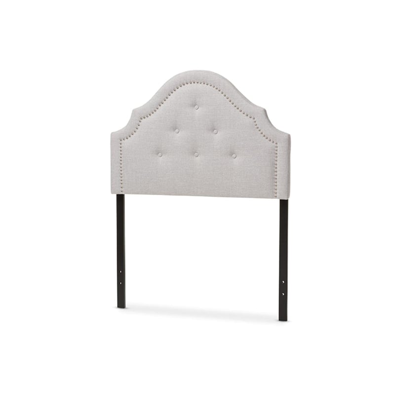 Cora Upholstered Twin Headboard in Grayish Beige