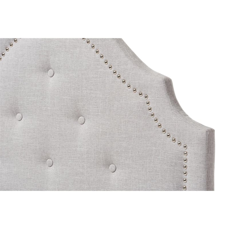 Cora Upholstered Twin Headboard in Grayish Beige