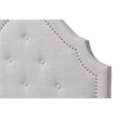 Cora Upholstered Twin Headboard in Grayish Beige