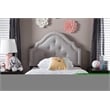 Cora Upholstered Twin Headboard in Grayish Beige