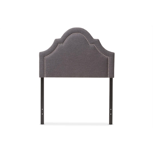 Rita Upholstered Twin Headboard in Dark Gray