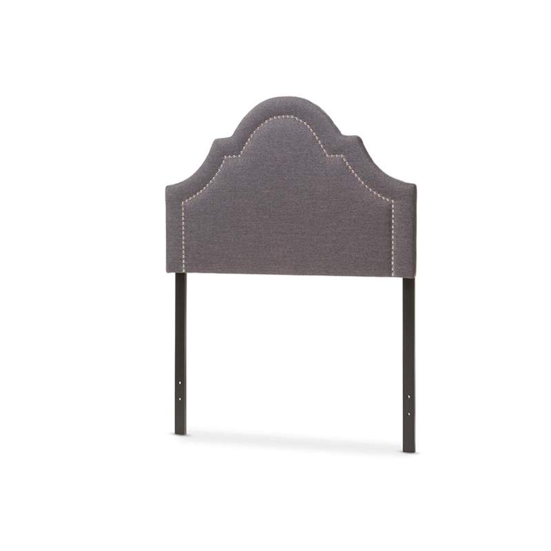 Rita Upholstered Twin Headboard in Dark Gray