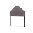 Rita Upholstered Twin Headboard in Dark Gray