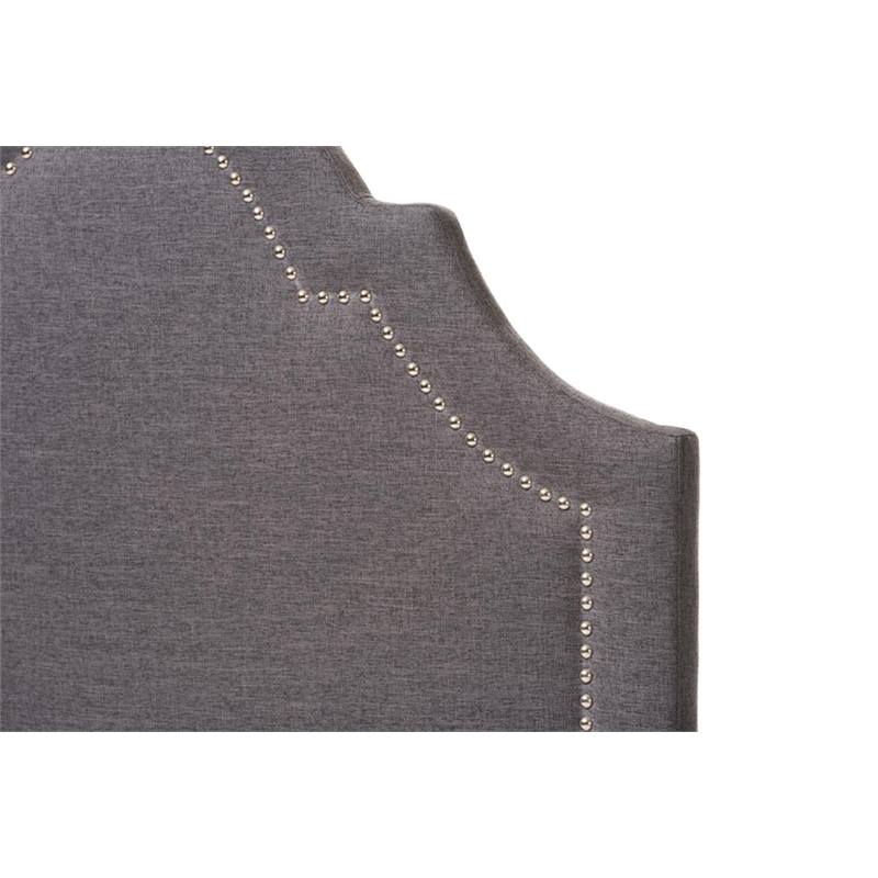 Rita Upholstered Twin Headboard in Dark Gray