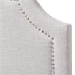 Rita Upholstered Twin Headboard in Grayish Beige