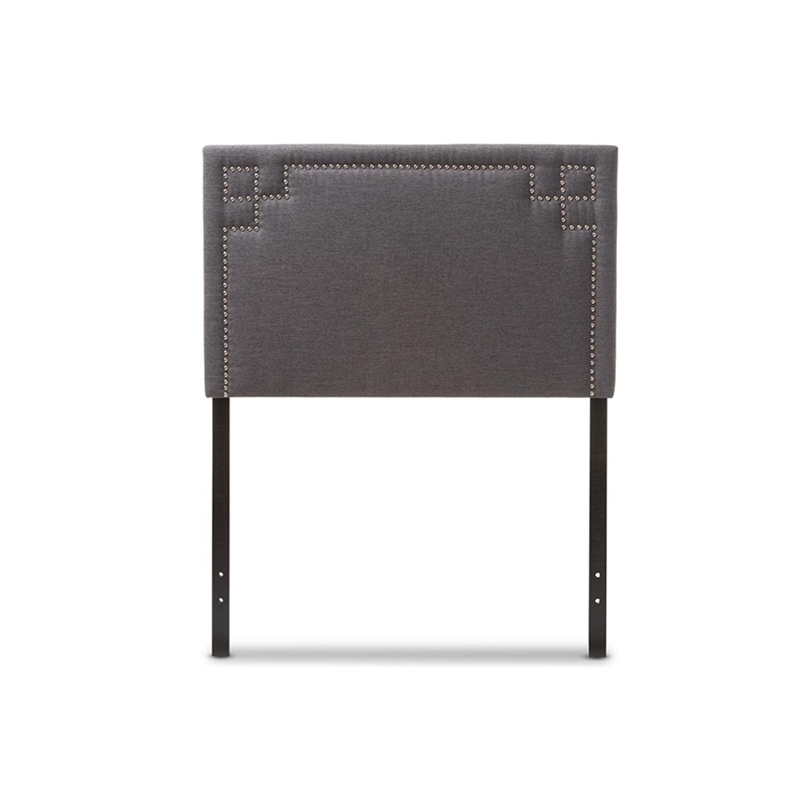 Geneva Upholstered Twin Headboard in Dark Gray