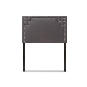 Geneva Upholstered Twin Headboard in Dark Gray