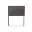 Geneva Upholstered Twin Headboard in Dark Gray