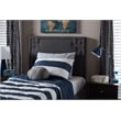 Geneva Upholstered Twin Headboard in Dark Gray