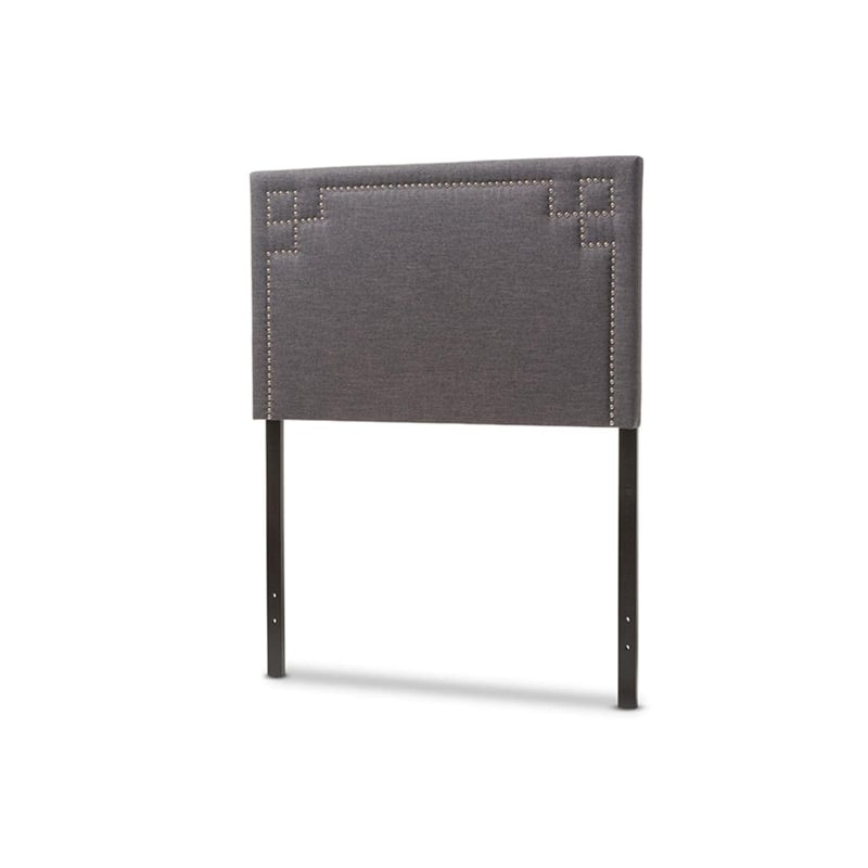 Geneva Upholstered Twin Headboard in Dark Gray
