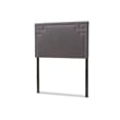 Geneva Upholstered Twin Headboard in Dark Gray