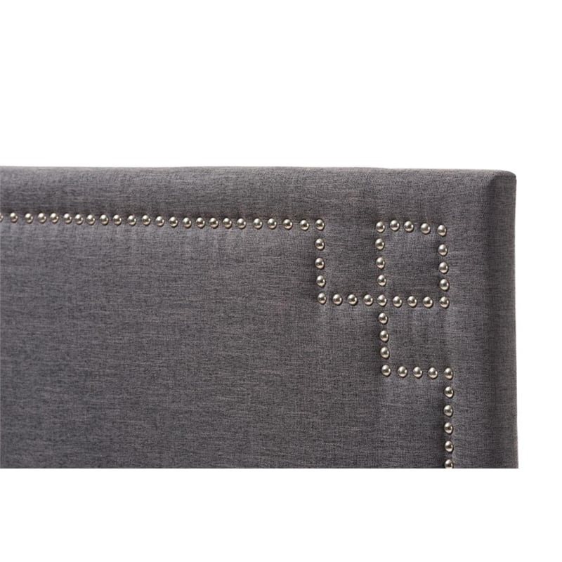 Geneva Upholstered Twin Headboard in Dark Gray