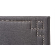 Geneva Upholstered Twin Headboard in Dark Gray