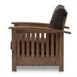 Charlotte Faux Leather Lounge Chair in Dark Brown