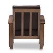 Charlotte Faux Leather Lounge Chair in Dark Brown