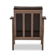 Pierce Faux Leather Lounge Chair in Dark Brown