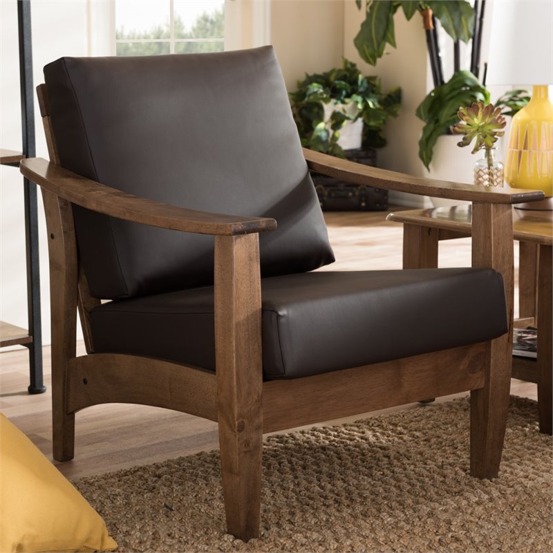 dark brown lounge chair