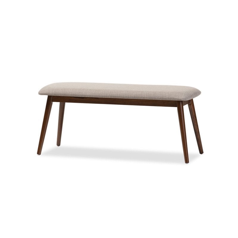 Flora Dining Bench in Light Gray