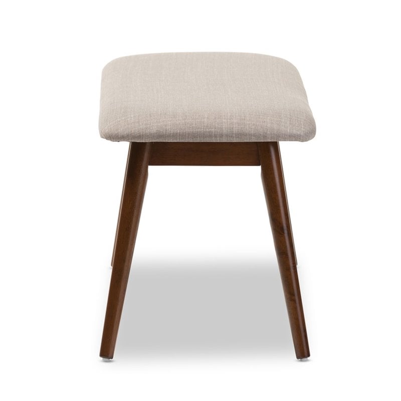 Flora Dining Bench in Light Gray