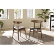 Edna Faux Leather Dining Chair in Black (Set of 2)