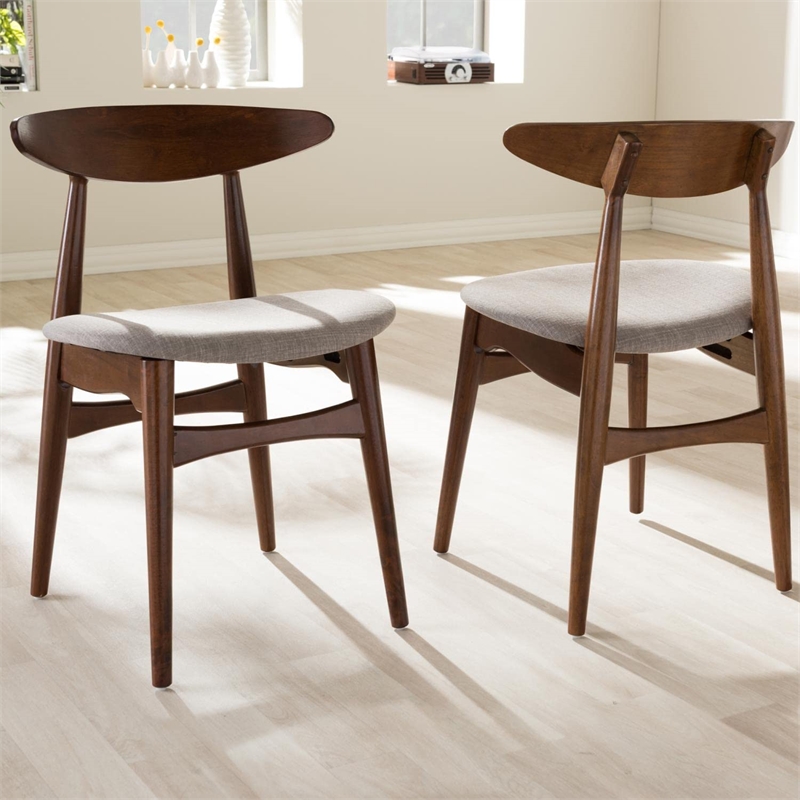 Flora Dining Chair in Light Gray (Set of 2)