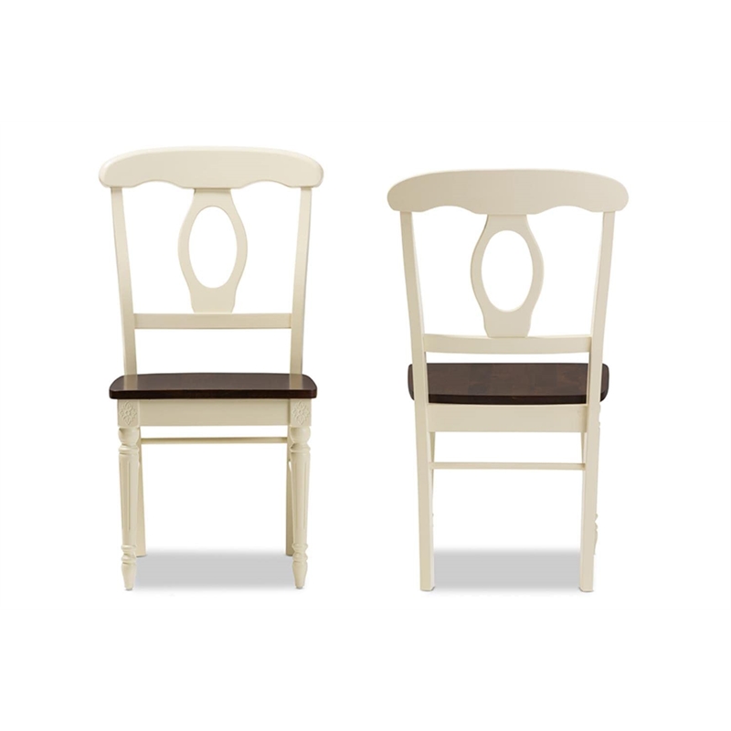 Napoleon Cottage Wooden Dining Chair in Cream (Set of 2)