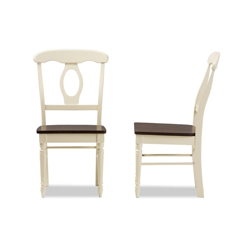 Napoleon Cottage Wooden Dining Chair in Cream (Set of 2)
