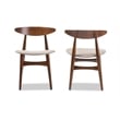 Flora 6 Piece Wood Dining Set in Medium Brown