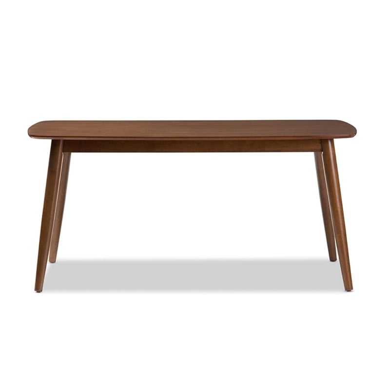 Flora 6 Piece Wood Dining Set in Medium Brown