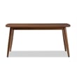 Flora 6 Piece Wood Dining Set in Medium Brown