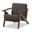 Cayla Lounge Fabric Chair in Gray