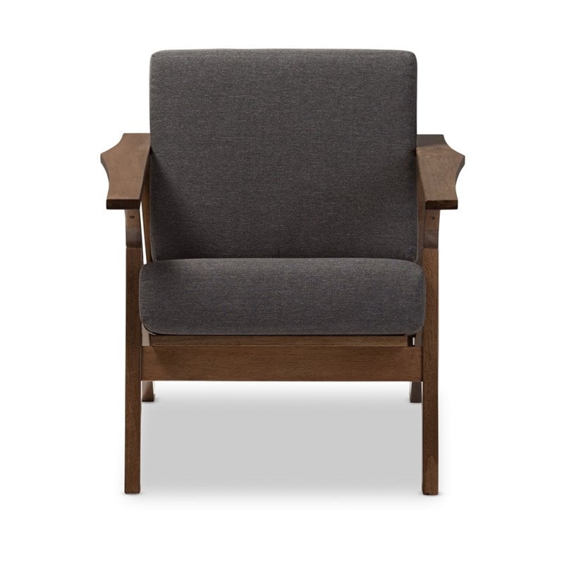 Cayla Lounge Fabric Chair in Gray