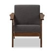 Cayla Lounge Fabric Chair in Gray