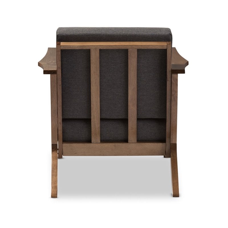 Cayla Lounge Fabric Chair in Gray