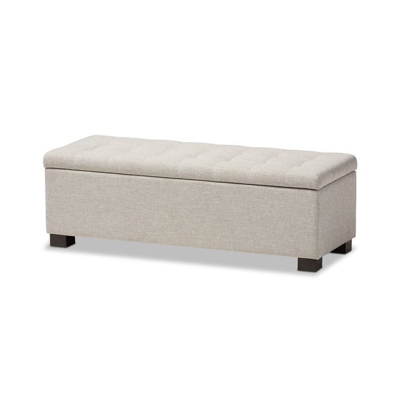 Roanoke Storage Bench in Beige