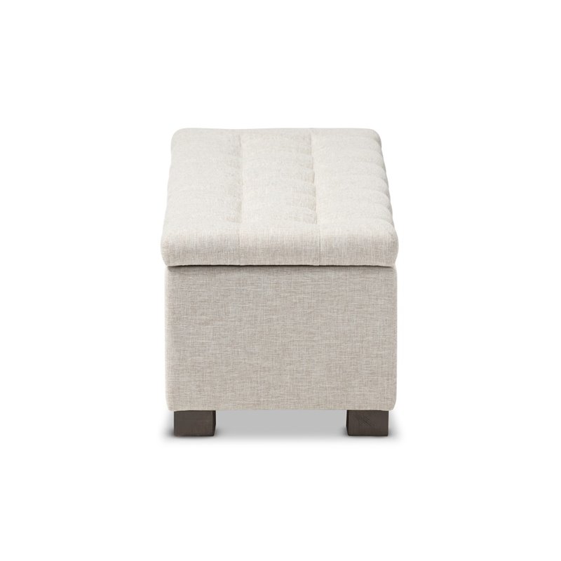 Roanoke Storage Bench in Beige
