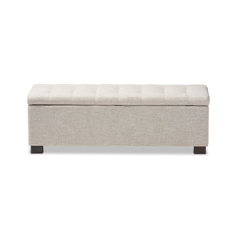 Roanoke Storage Bench in Beige