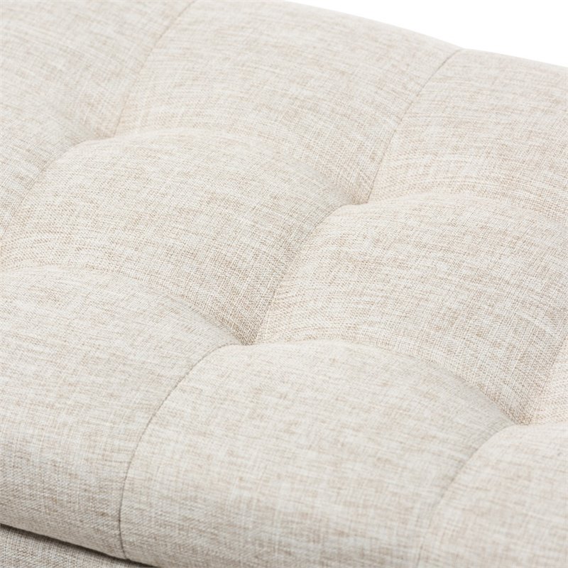 Roanoke Storage Bench in Beige