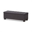 Roanoke Storage Bench in Dark Gray