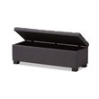 Roanoke Storage Bench in Dark Gray