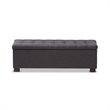 Roanoke Storage Bench in Dark Gray