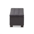 Roanoke Storage Bench in Dark Gray