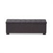 Roanoke Storage Bench in Dark Gray