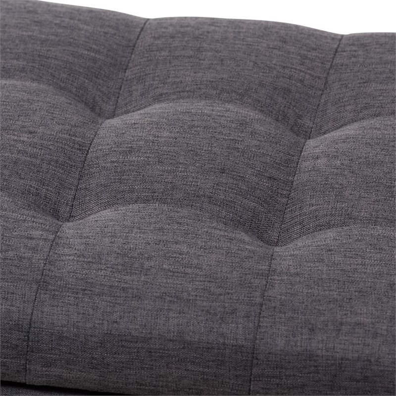 Roanoke Storage Bench in Dark Gray
